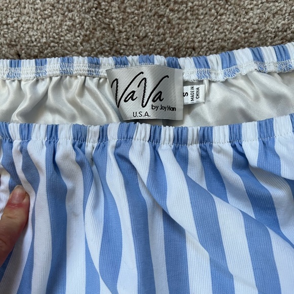 Vava by Joy Han revolve off the shoulder stripe top in small - Picture 2 of 3